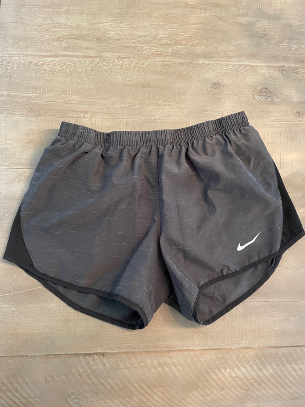 Nike Women's Grey Black Athletic Running Shorts SMALL
